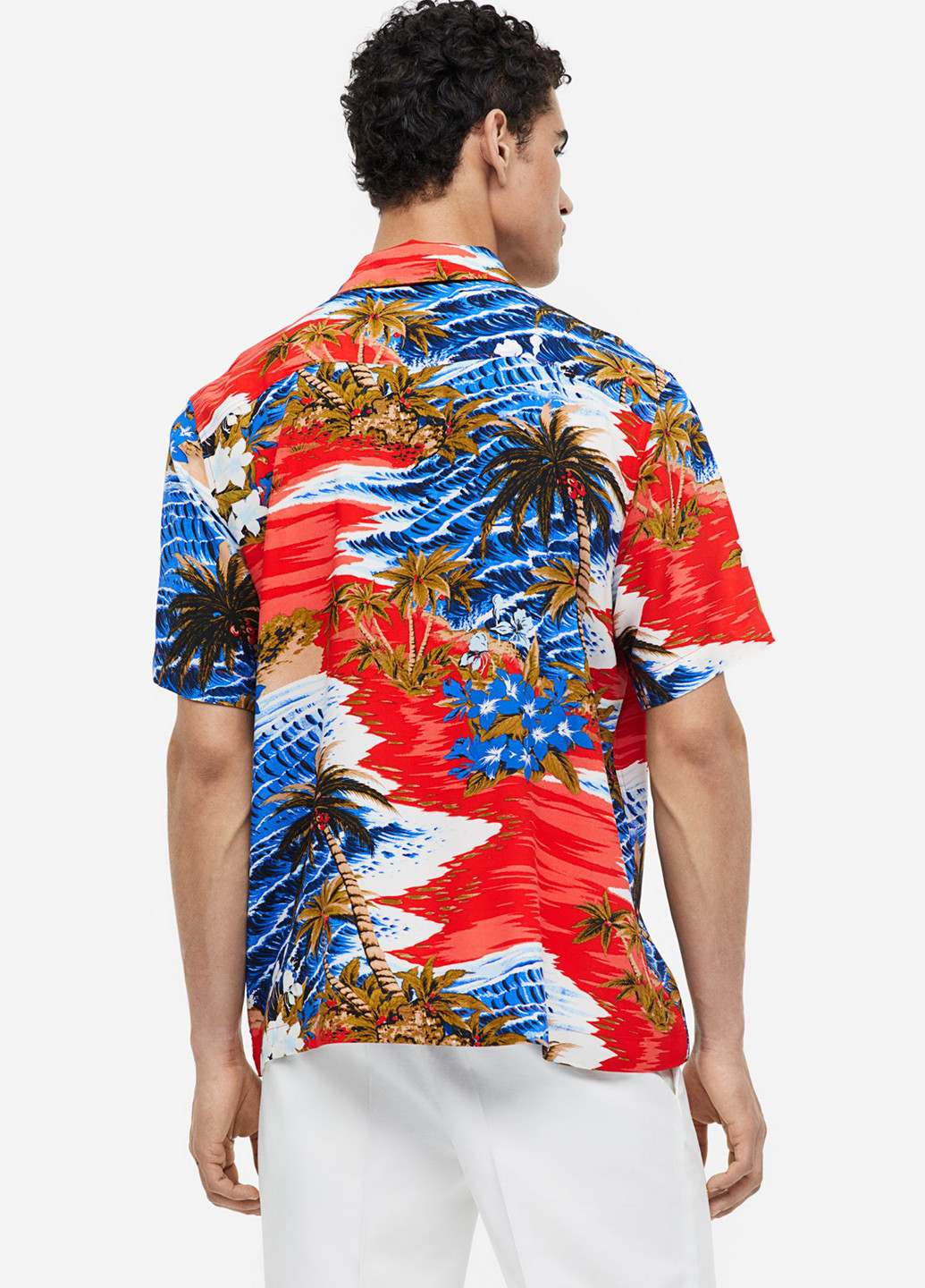 Цветная кэжуал рубашка с цветами H&M