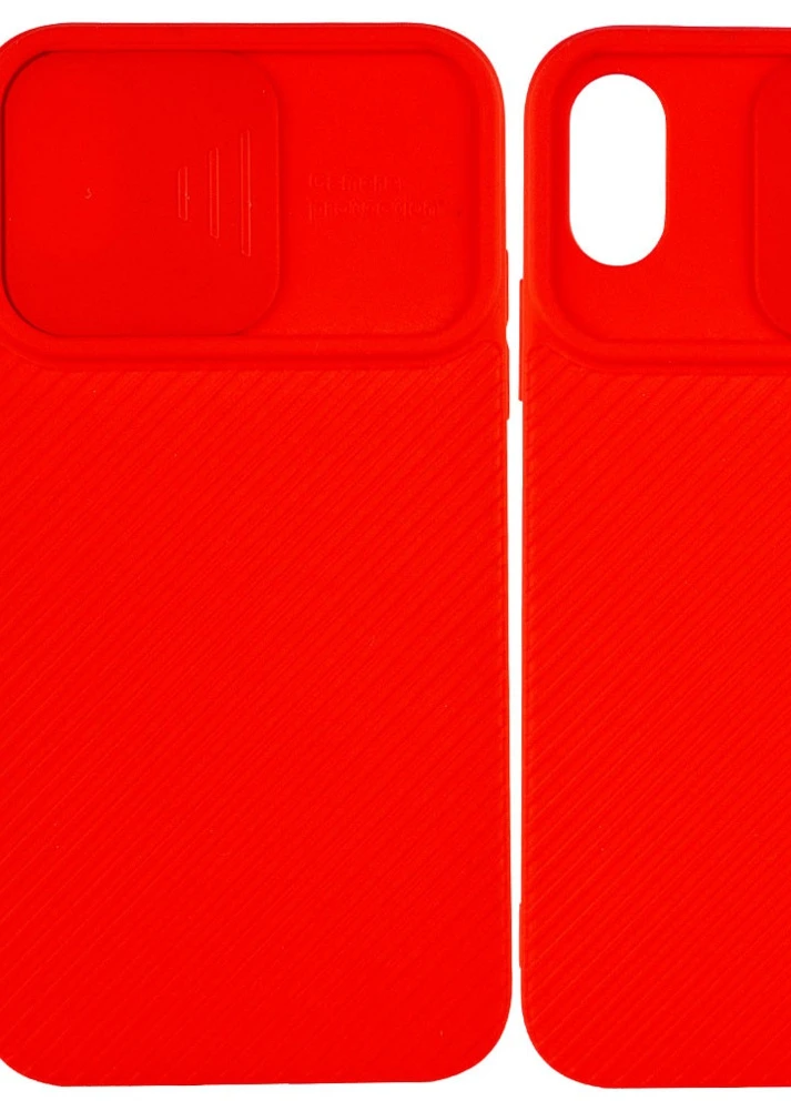 Чехол Camshield Square TPU со шторкой для камеры для Apple iPhone XS Max (6.5') Красный (is_00000042554_5) Epik (229728207)