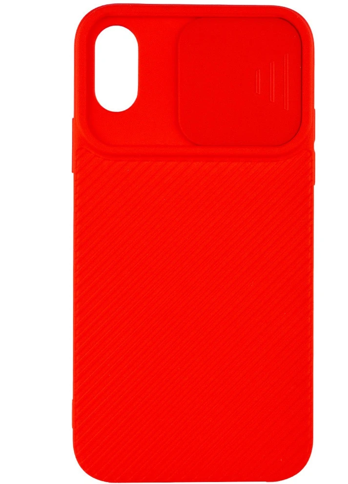 Чехол Camshield Square TPU со шторкой для камеры для Apple iPhone XS Max (6.5') Красный (is_00000042554_5) Epik (229728207)