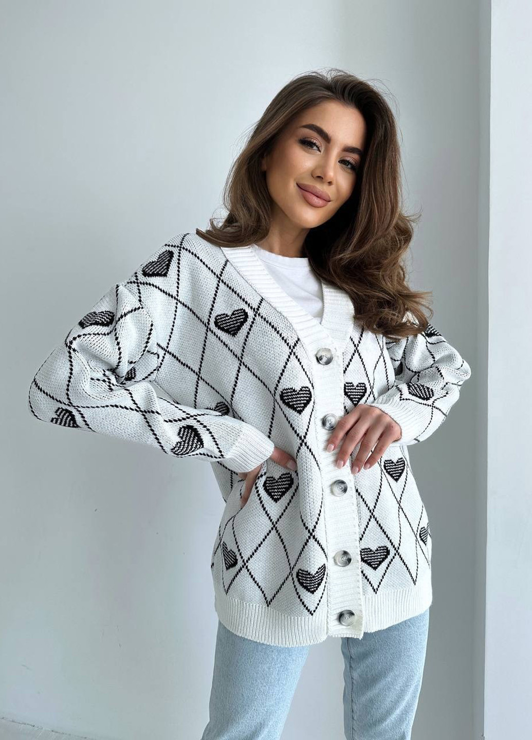 Молочный демисезонный кардиган No Brand