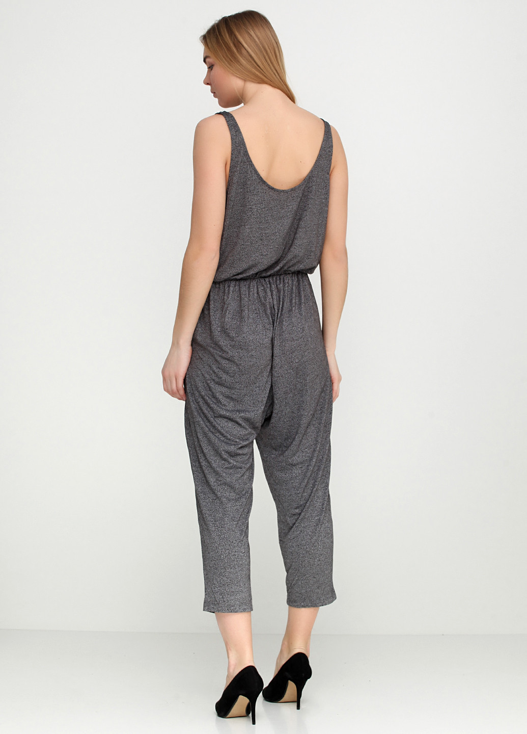 Комбинезон H&M комбінезон-брюки меланж темно-сірий кежуал
