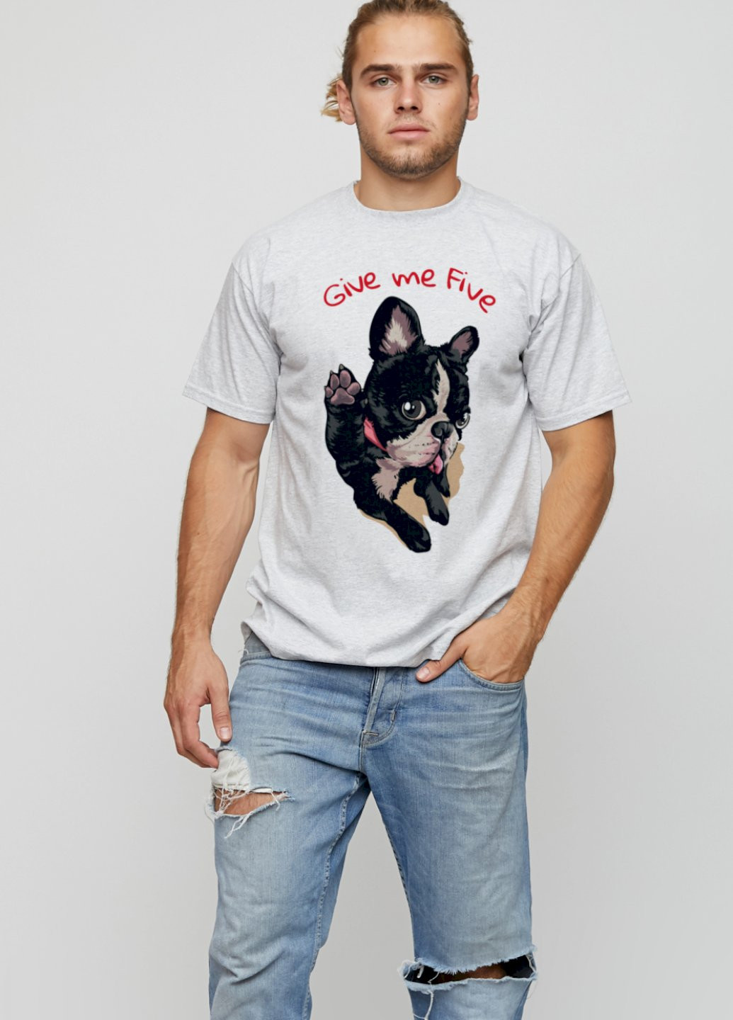 Сіра футболка чоловіча basic YAPPI