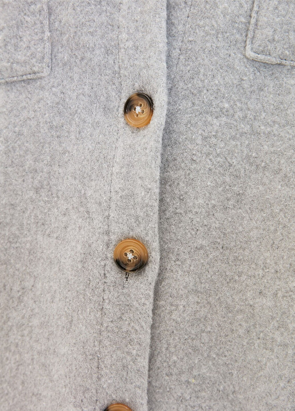 Сіре демісезонне Пальто однобортне Trendyol