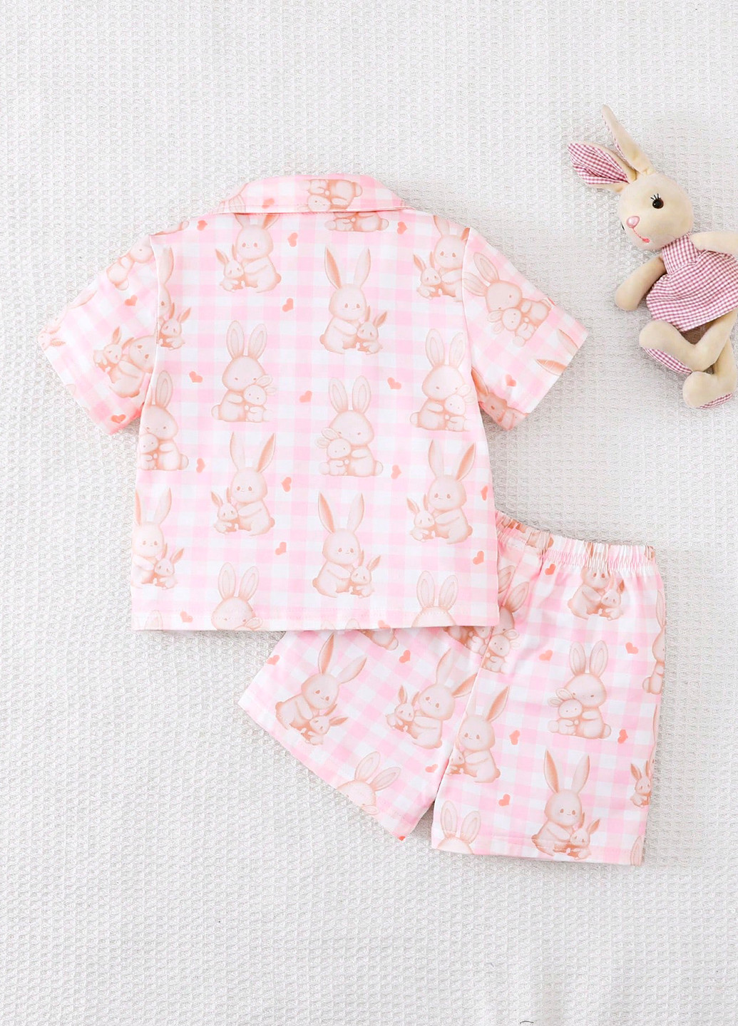 Світло-рожева всесезон піжама (сорочка, шорти) сорочка + шорти SHEIN