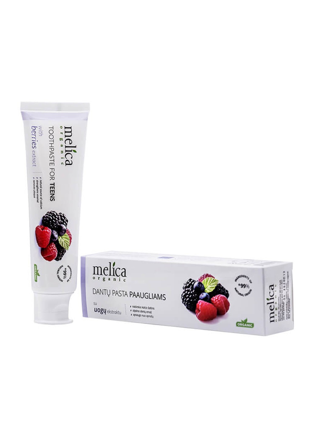 Зубная паста для подростков Ягодный микс 100 мл Melica Organic (253590840)