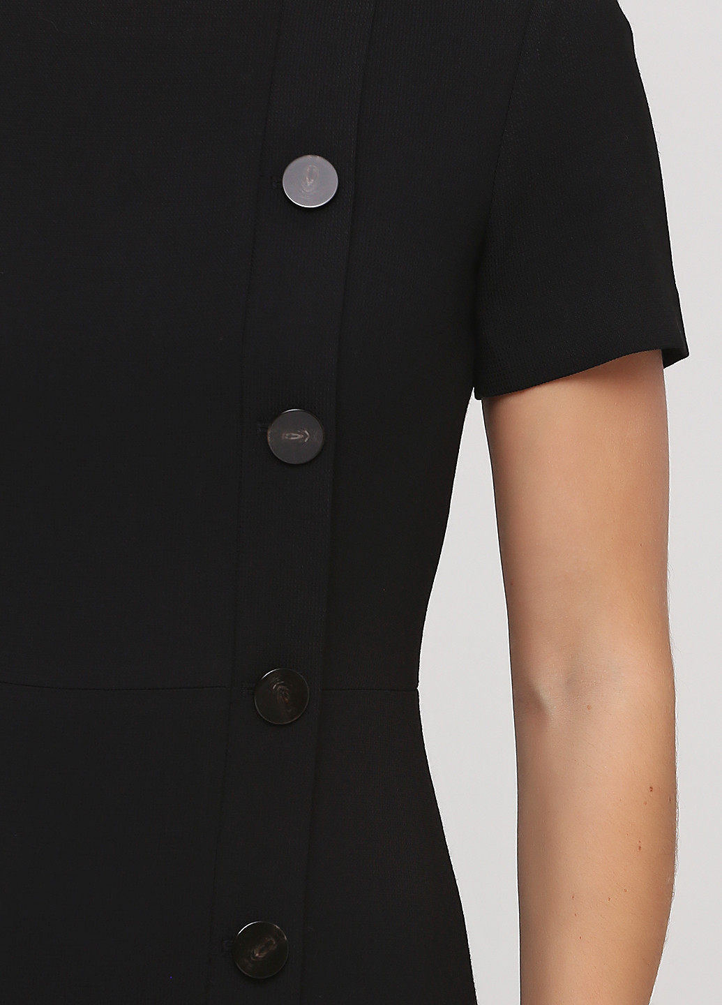 Черное кэжуал платье футляр Massimo Dutti однотонное