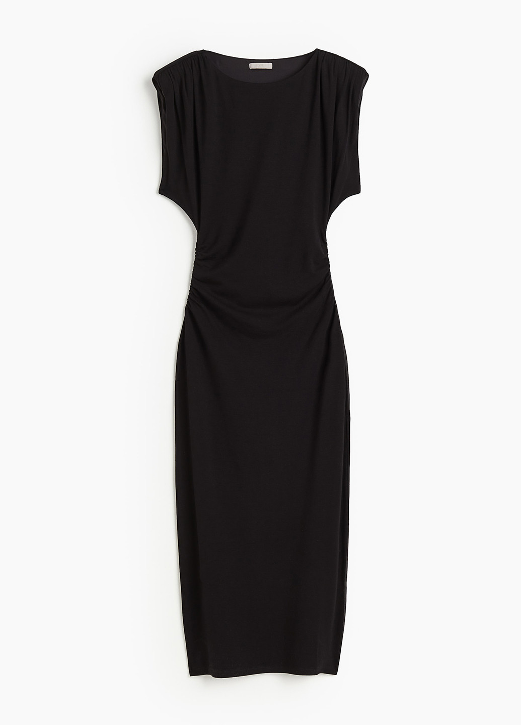 Черное кэжуал платье силуэтная H&M однотонное