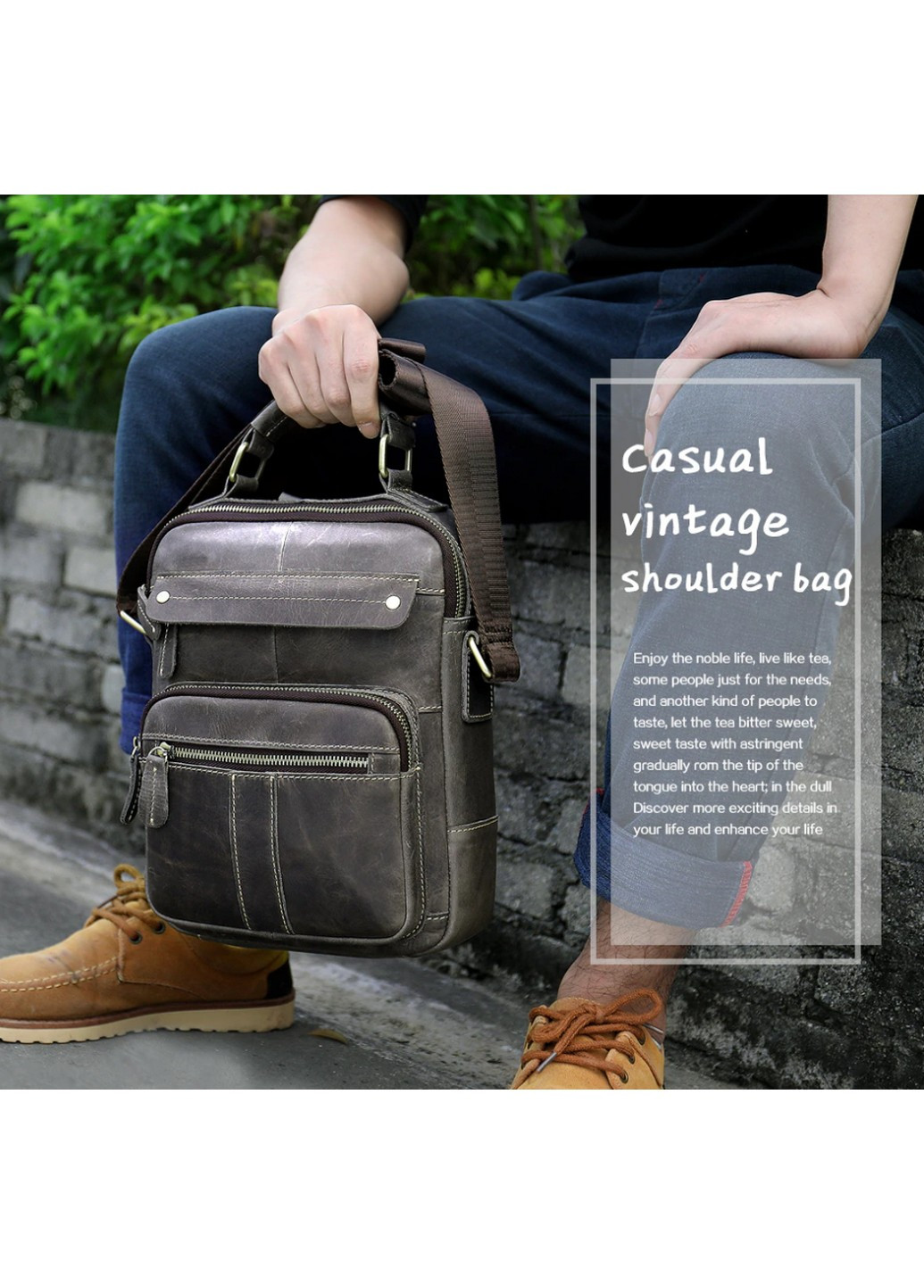 Чоловіча шкіряна сумка Vintage (255405811)