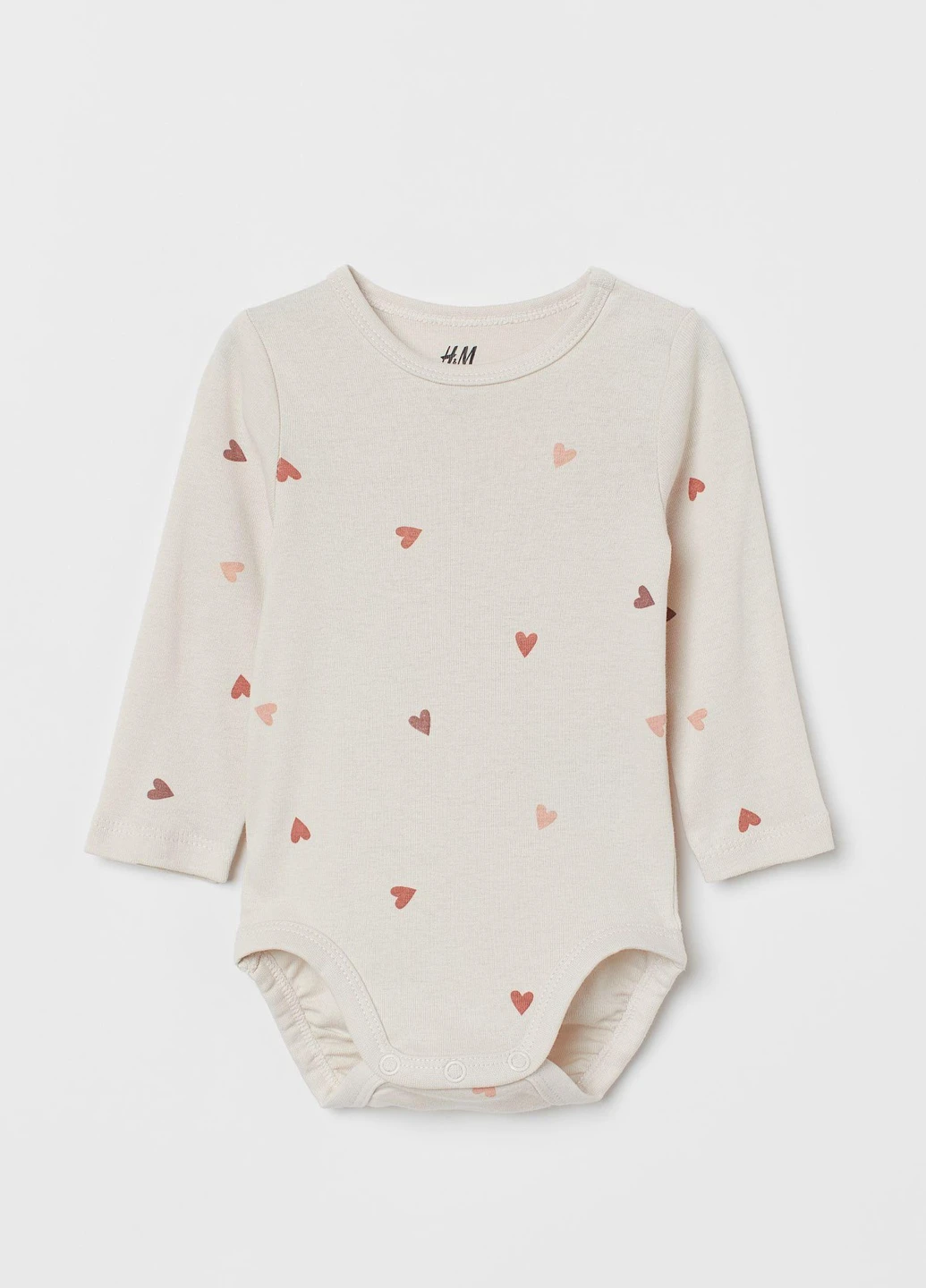 Боді,молочний в візерунки, H&M Basic (255192996)