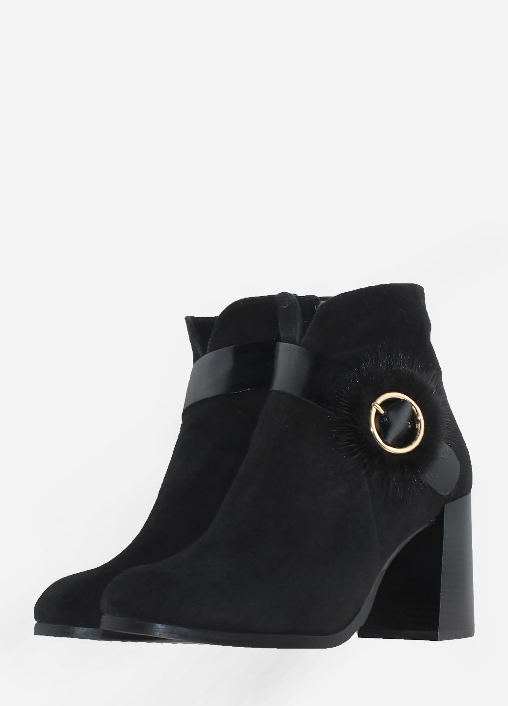 Осенние ботинки rv1455-11 черный Vira из натуральной замши