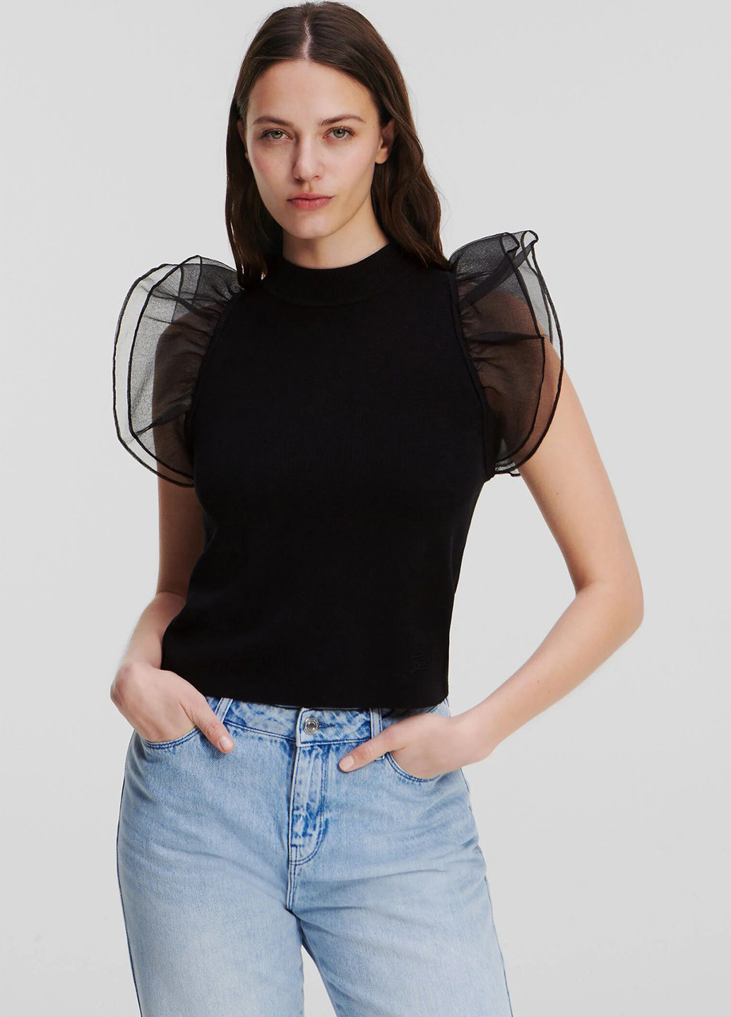 Чорна блуза Karl Lagerfeld