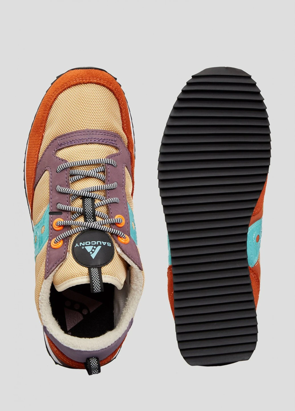 Коричневые всесезонные комбинированные кроссовки jazz peak Saucony