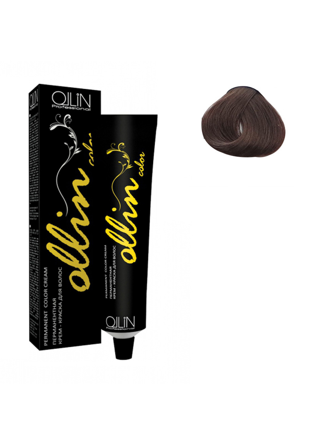 Перманентная крем-краска для волос Permanent Color Cream 6/71 Темно-русый коричнево-пепельный Ollin Professional (88091957)