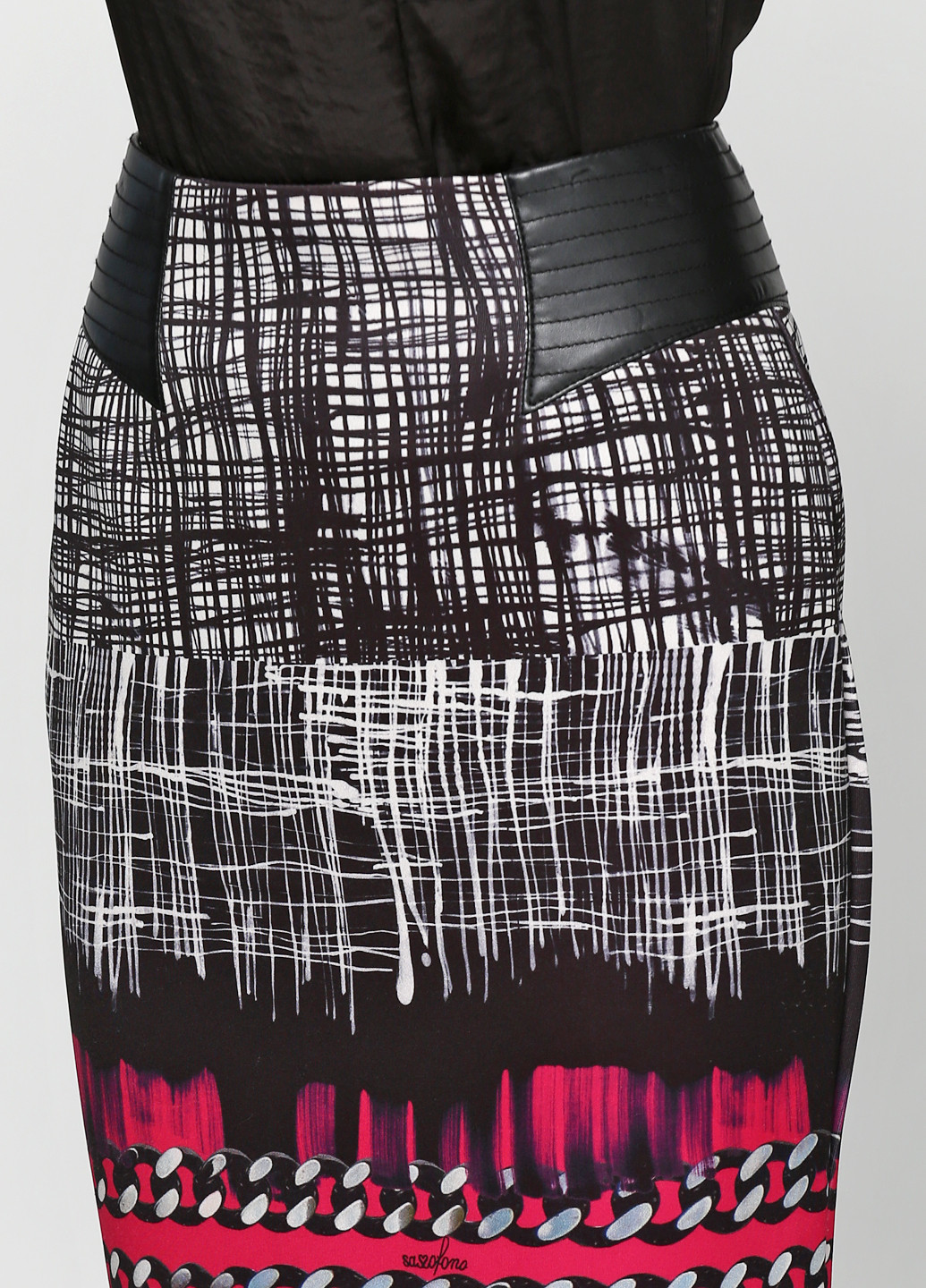 Разноцветная кэжуал с абстрактным узором юбка Sassofono карандаш