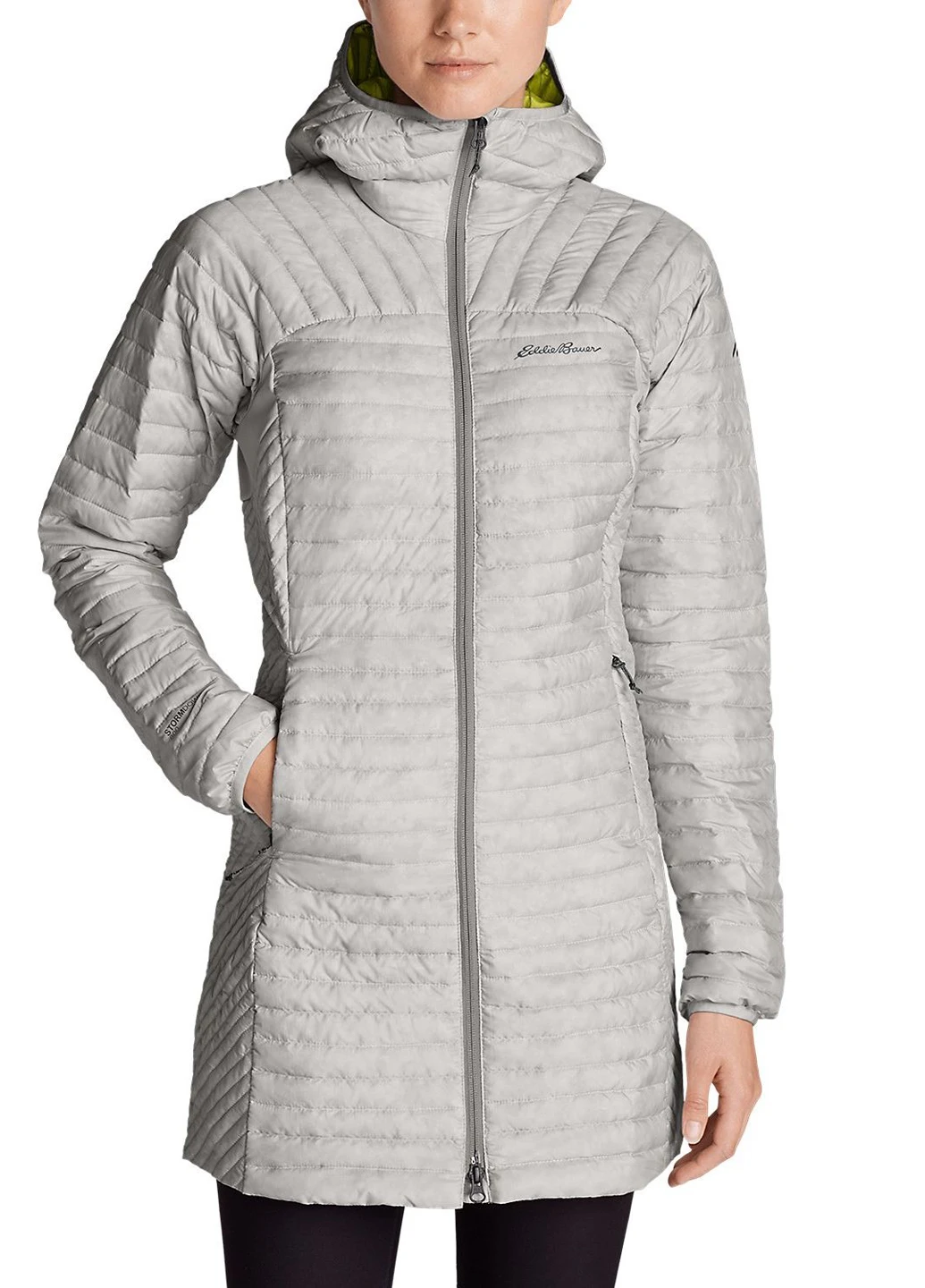 Серый зимний Пуховик Eddie Bauer