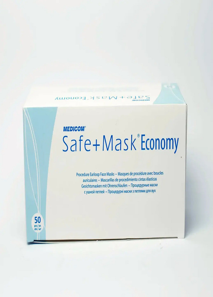 Медичні маски з петлями для вух тришарові 50 шт. Medicom (254083628)