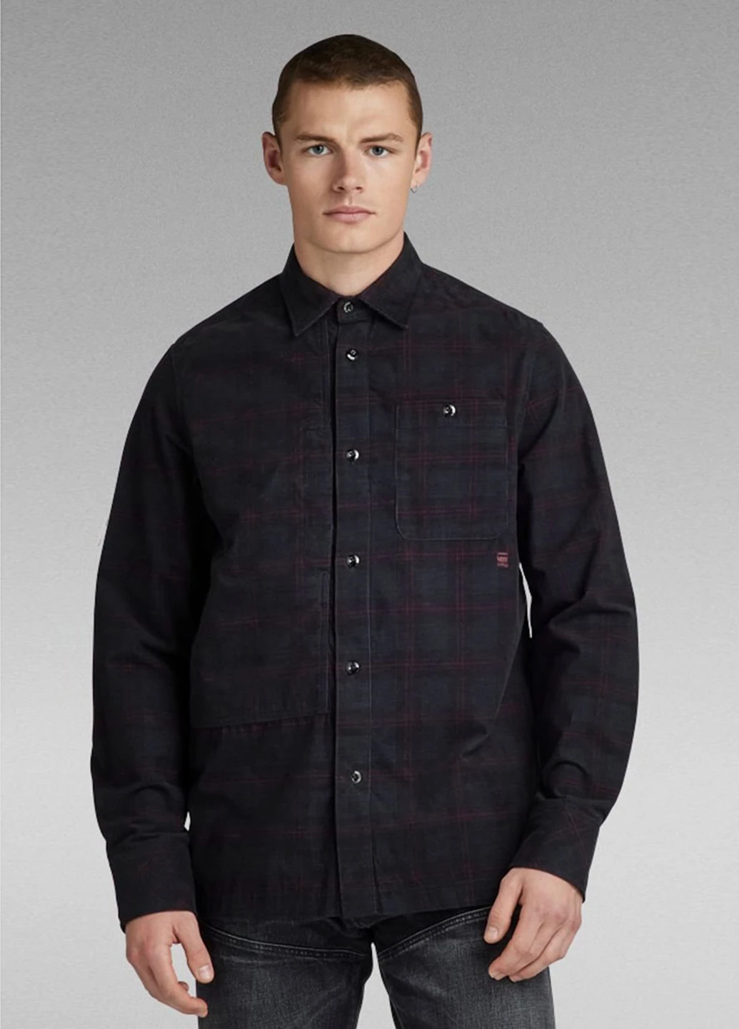 Черная кэжуал рубашка в клетку G-Star Raw
