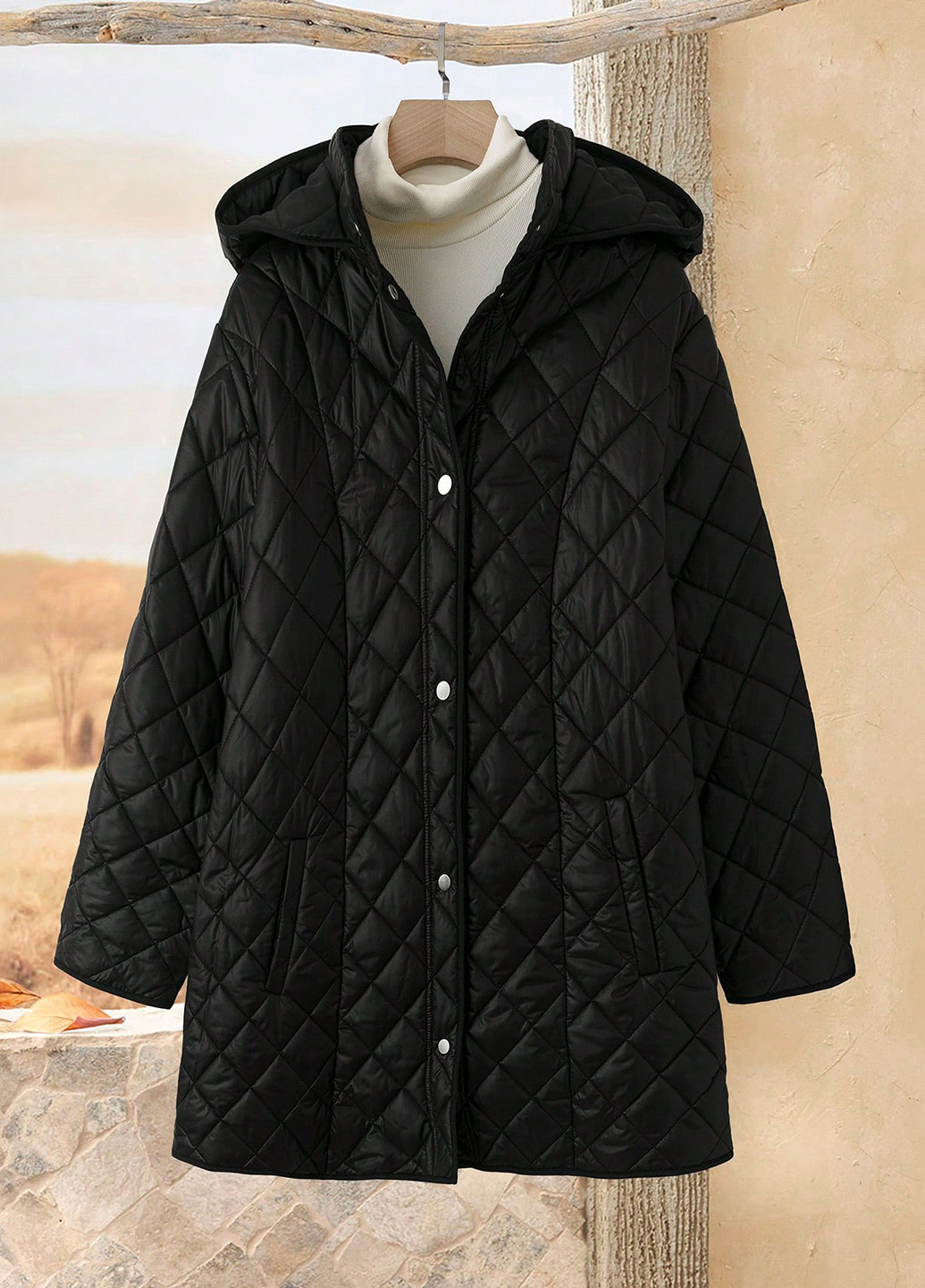 Черная демисезонная куртка SHEIN