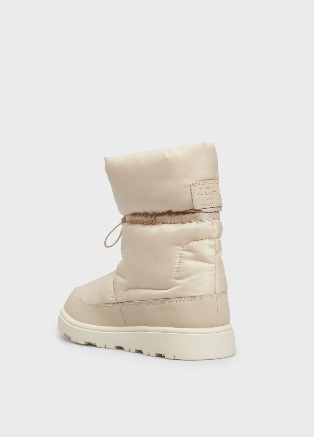 Бежевые дутики Gant на резинке с логотипом