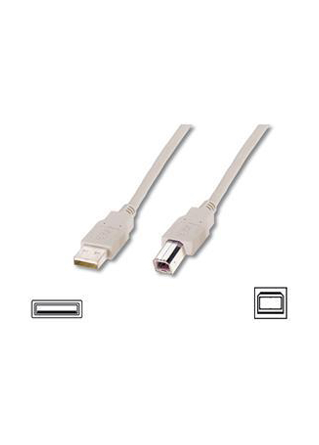 Кабель Digitus ASSMANN USB 2.0 (AM/BM) 1.8m, biege (AK-300102-018-E) бежевый