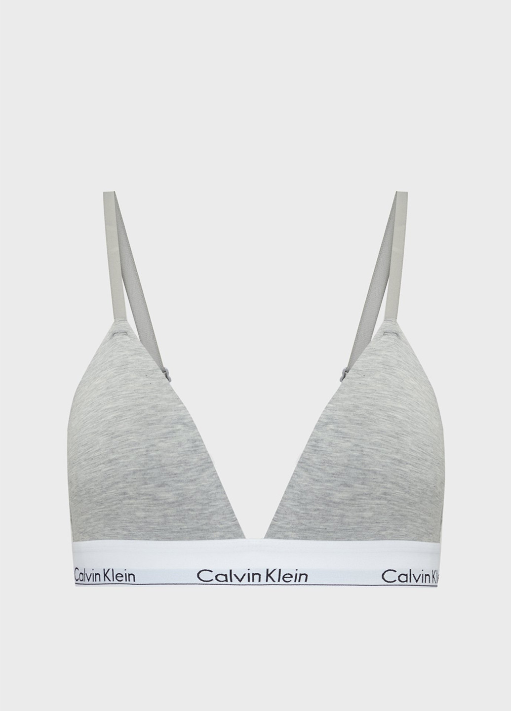 Сірий тріенджел бюстгальтер Calvin Klein без кісточок бавовна