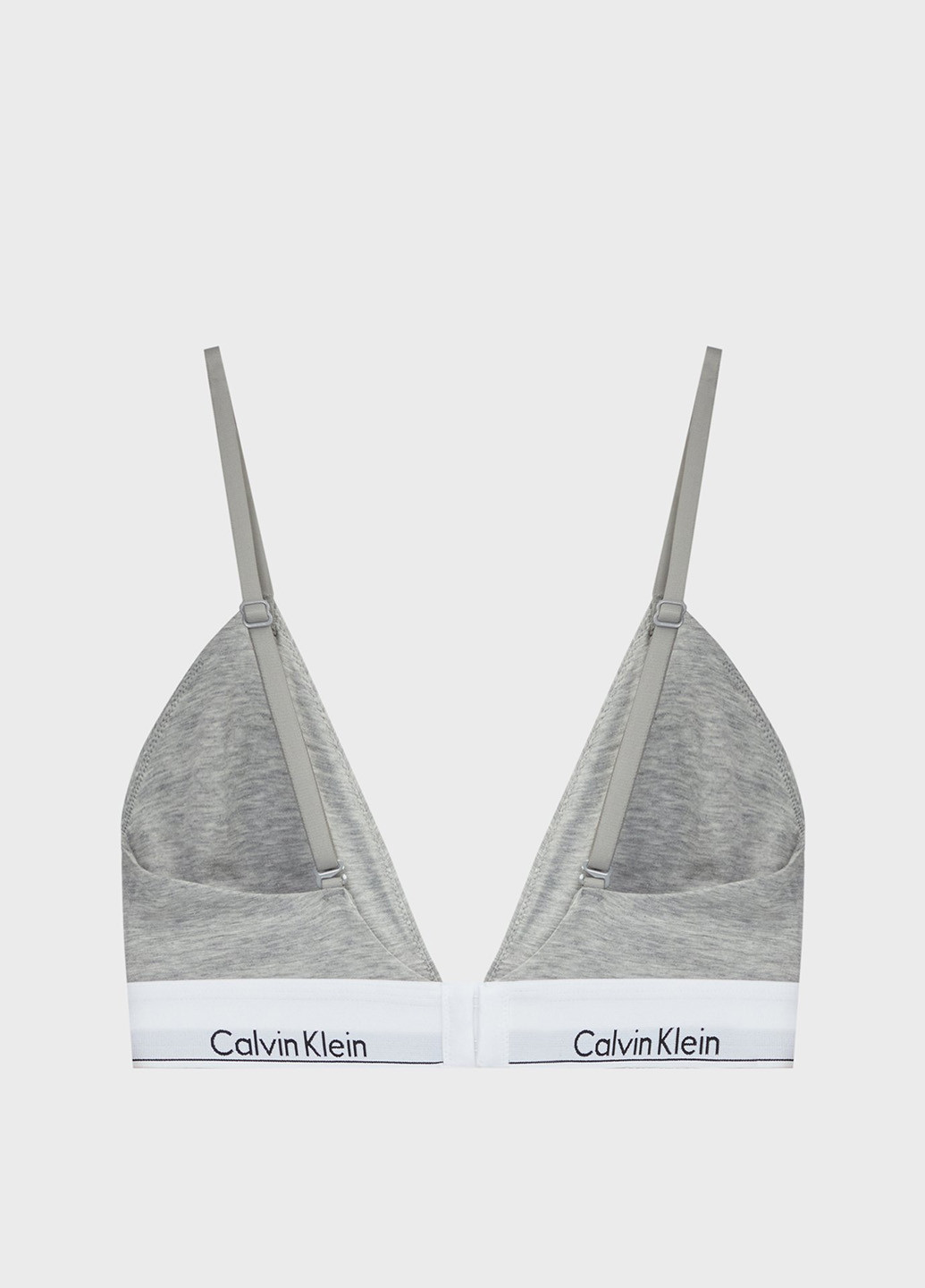 Сірий тріенджел бюстгальтер Calvin Klein без кісточок бавовна