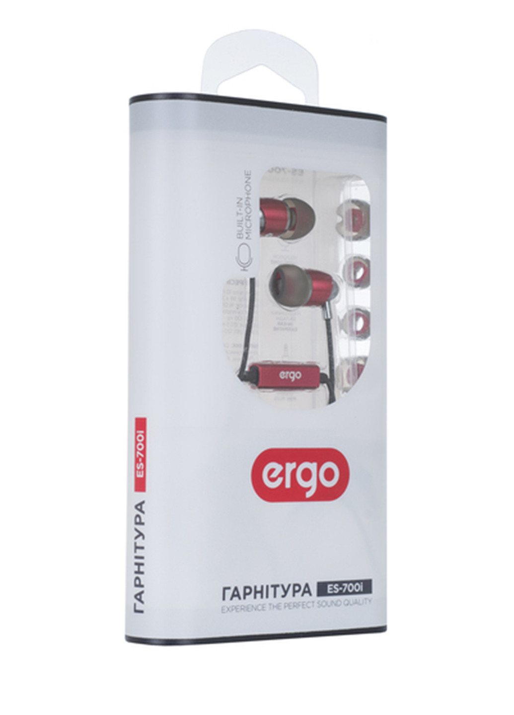 Навушники ES-700i Червоний Ergo es-700i красный (135029084)