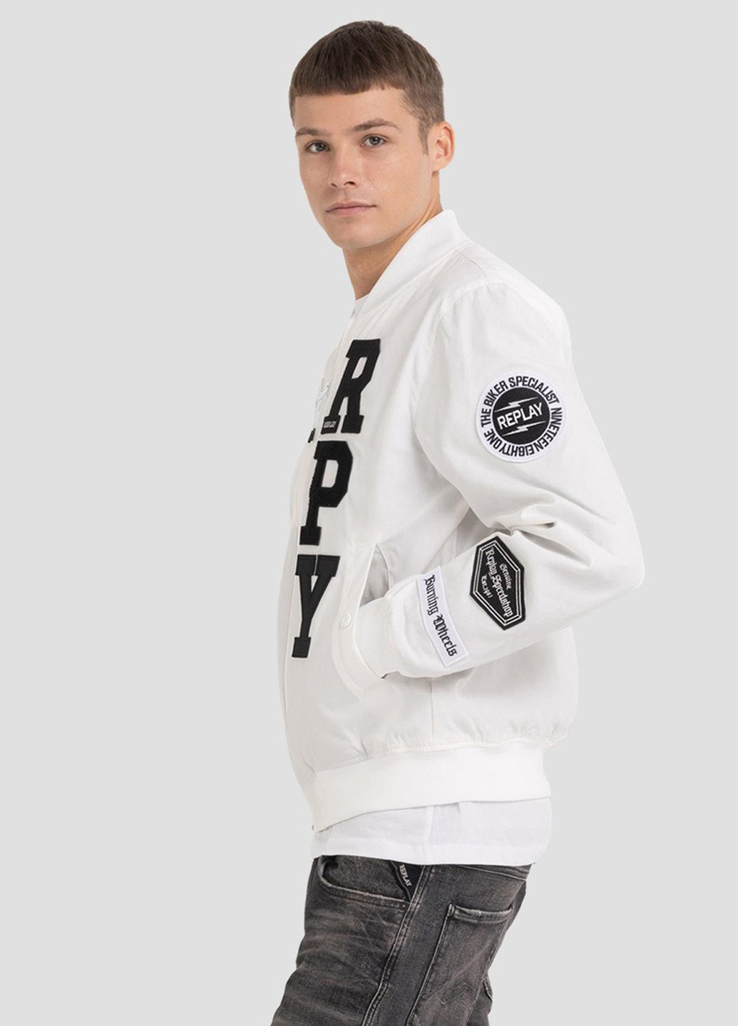 Біла демісезонна куртка Replay