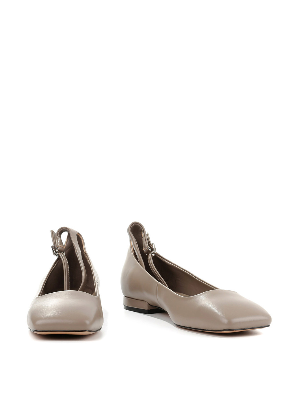 Женские балетки Le'BERDES | бежевые однотонные без декора натуральная кожа (294097548)