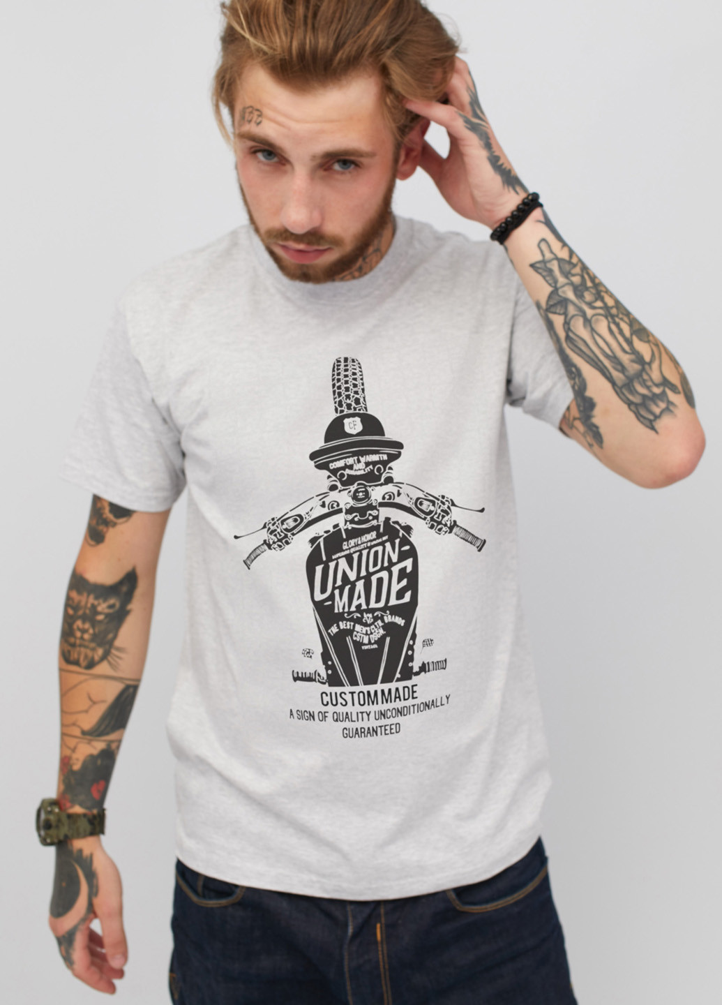 Светло-серая футболка YAPPI