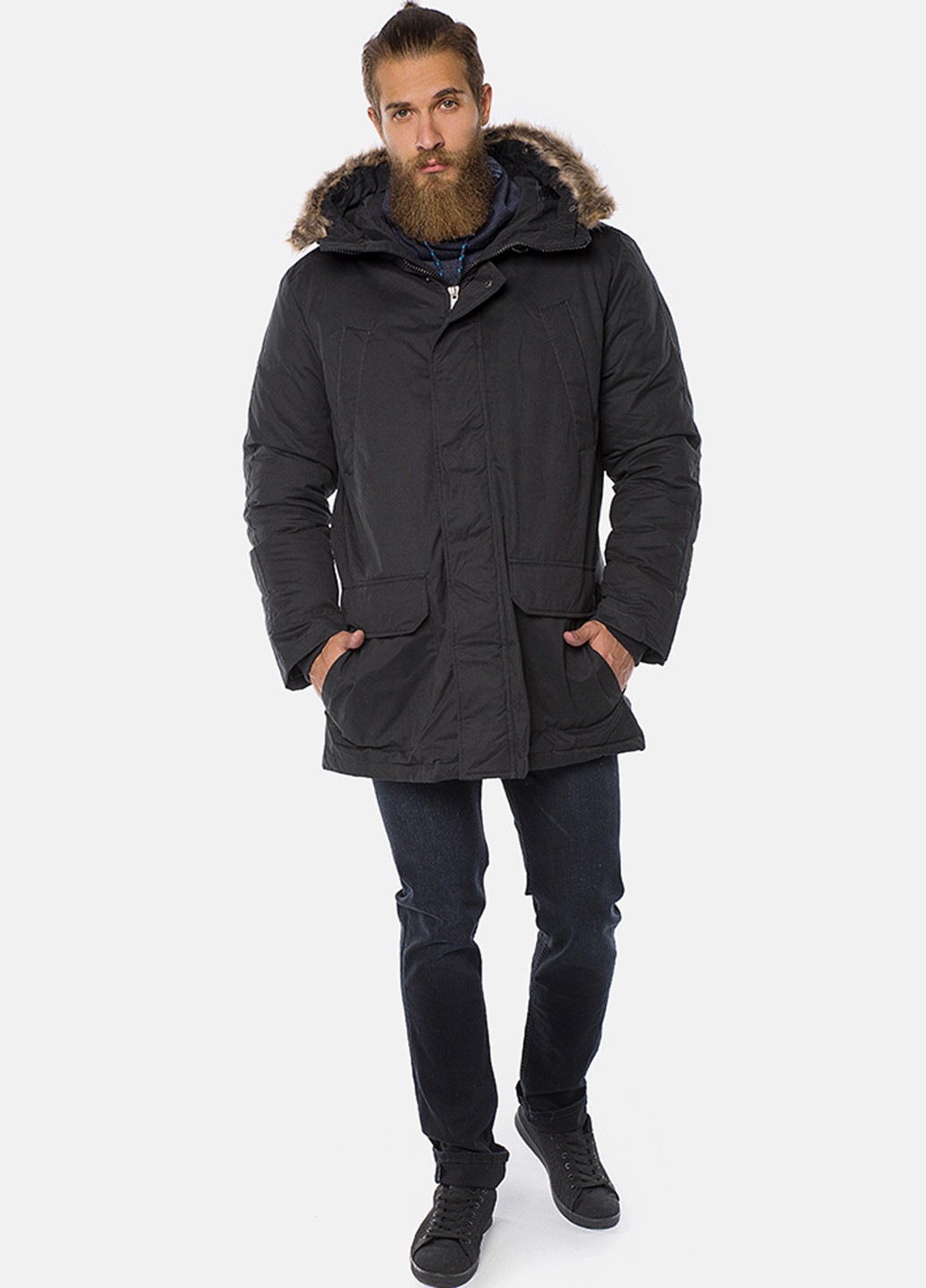 Темно-синяя зимняя куртка MR 520