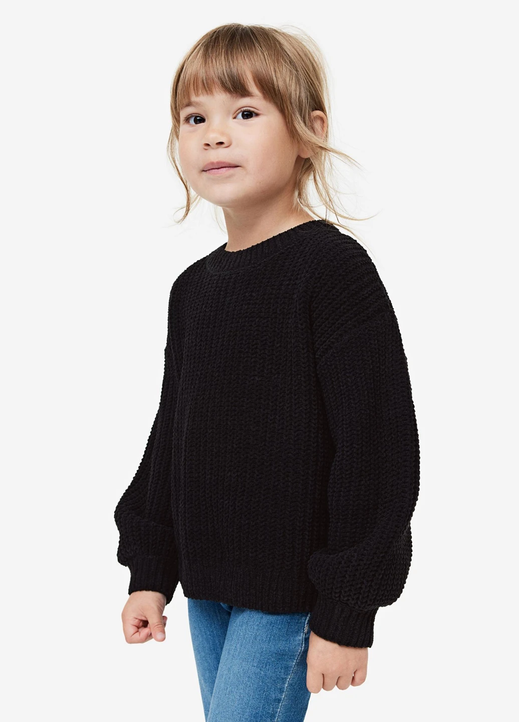 Черный демисезонный свитер H&M