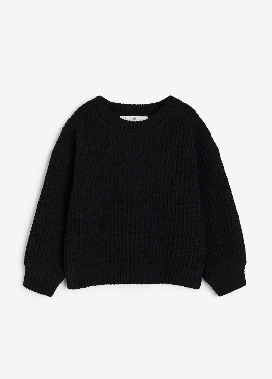 Черный демисезонный свитер H&M