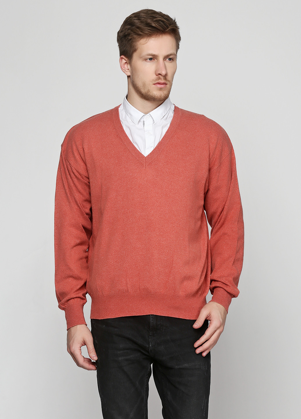 Кирпичный демисезонный пуловер пуловер Barbieri