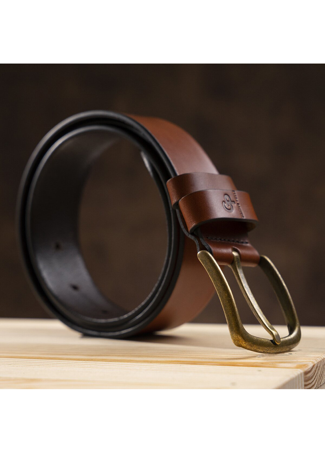 Мужской кожаный ремень 3,8х120 см Grande Pelle (229461155)