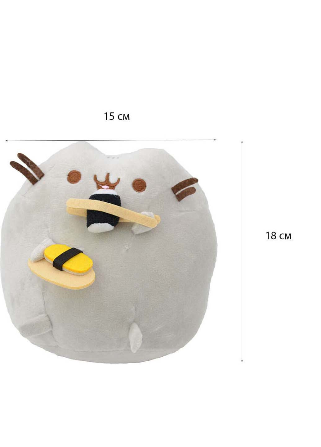 М'яка іграшка кіт із суші Пушин кет та насадка для правильного листа 18 х 15 см S&T (256543930)