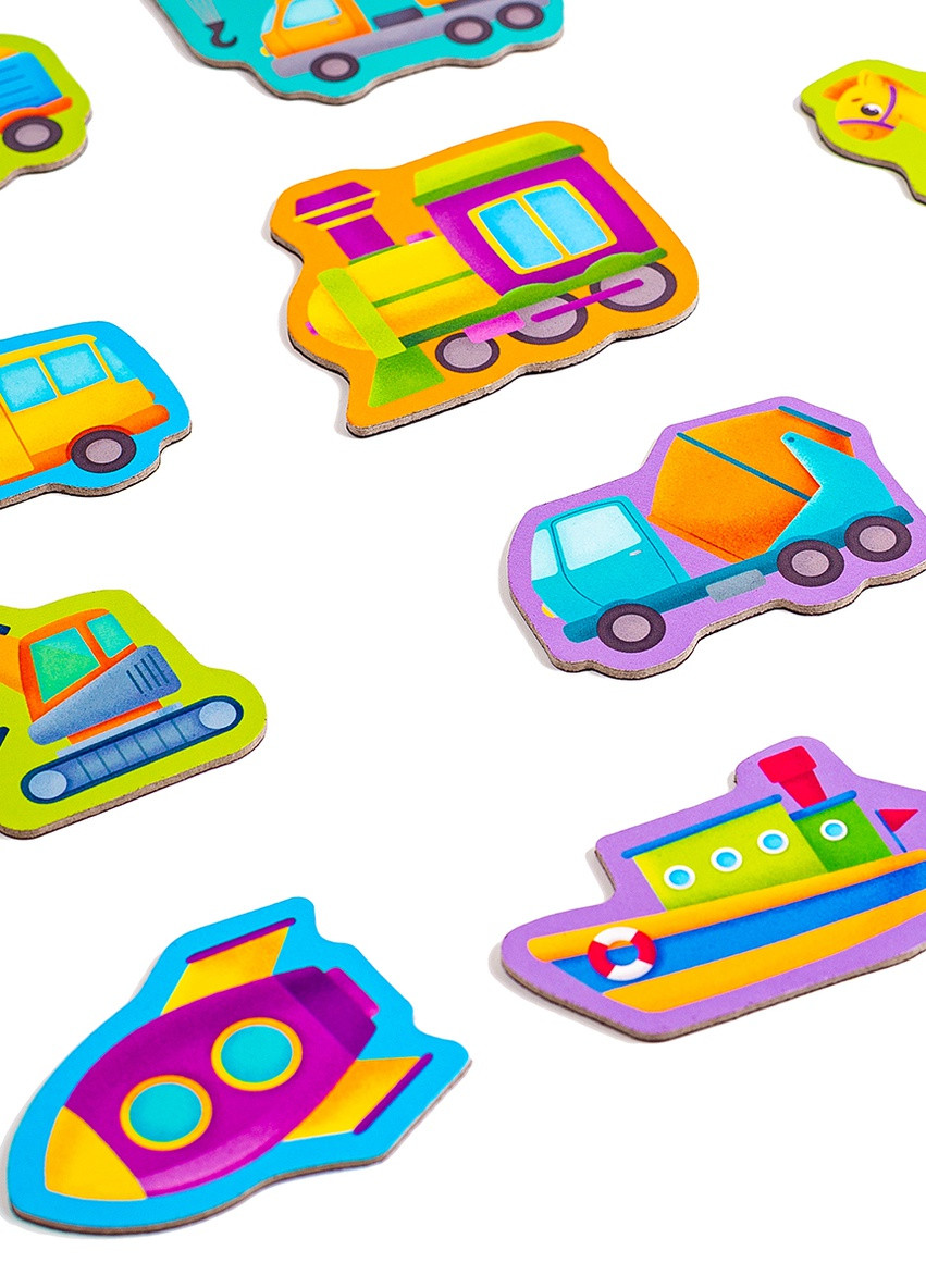 Набір магнітів "Транспорт" VT3106-26 (укр) Vladi toys (255374385)