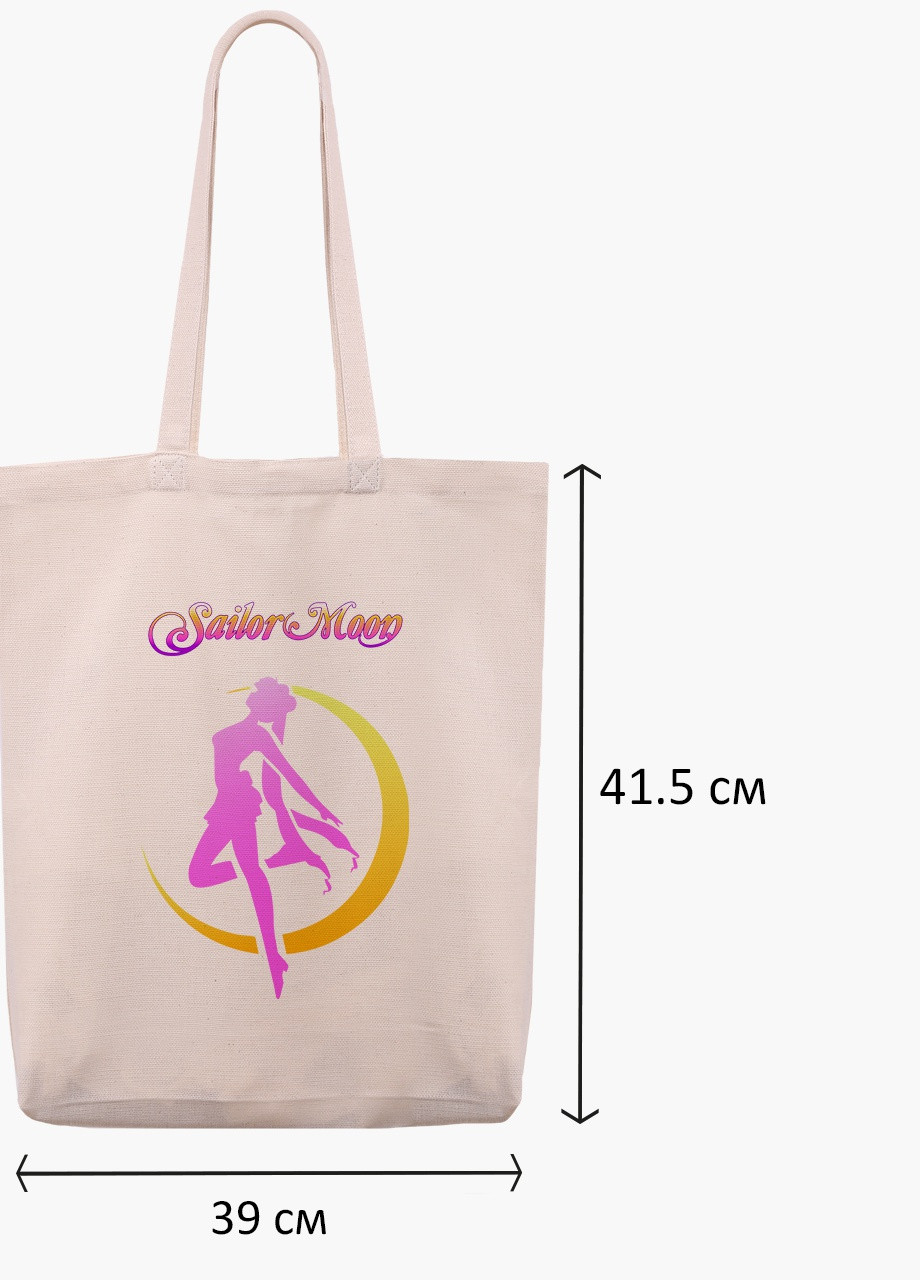 Эко сумка шоппер белая аниме Сейлор Мун (Sailor Moon) (9227-2658-WTD-1) экосумка шопер 41*39*8 см MobiPrint (215977396)
