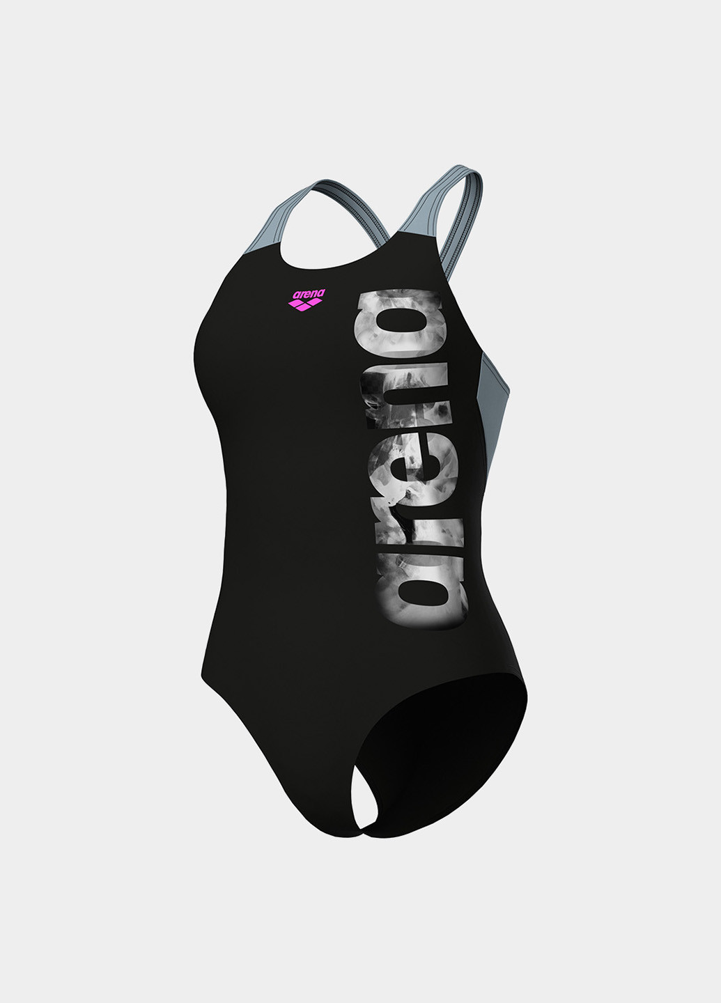 Чорний літній купальник суцільний Arena AIRBRUSH GRAPHIC SWIMSUIT V BA