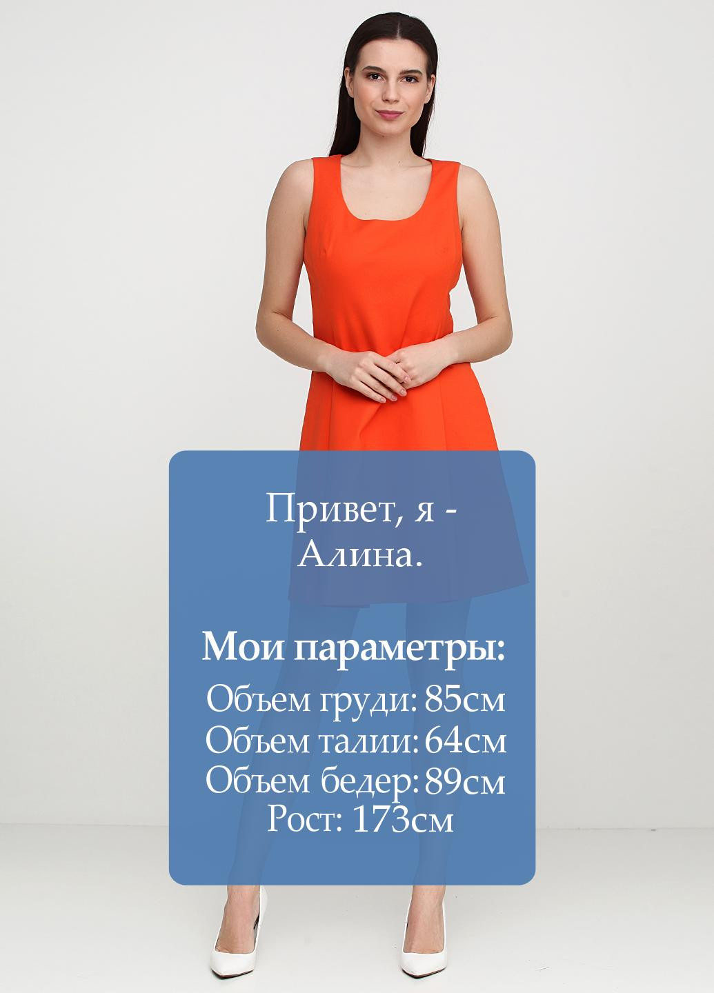 Помаранчева кежуал сукня Ralph Lauren однотонна