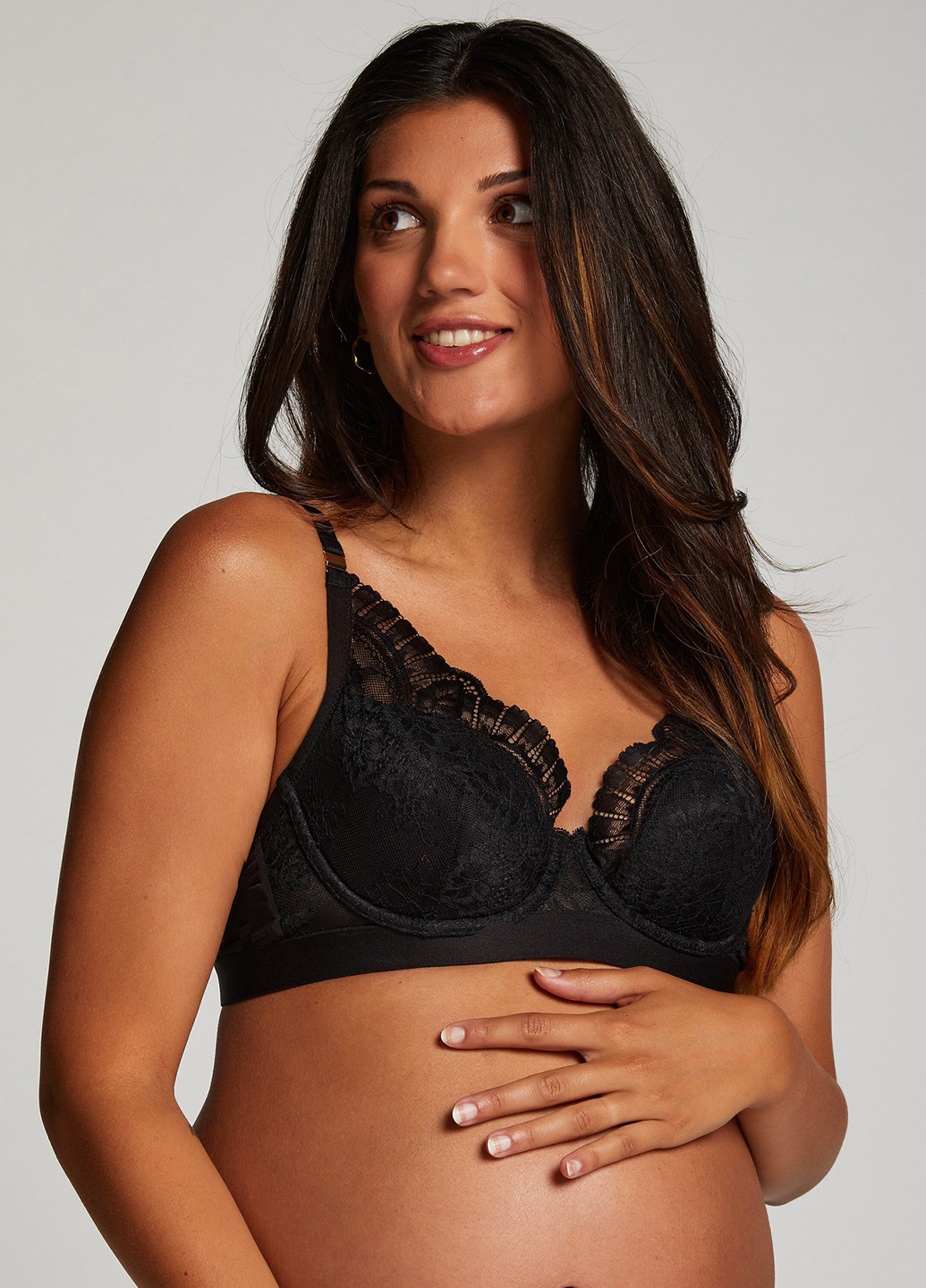 Чорний бюстгальтер для вагітних і годуючих мам Hunkemoller з кісточками поліамід