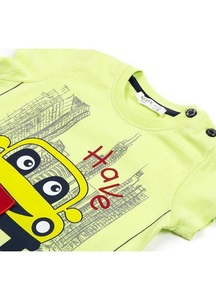 Комбінований літній костюм десткий have fun (11811-86b-green) Breeze