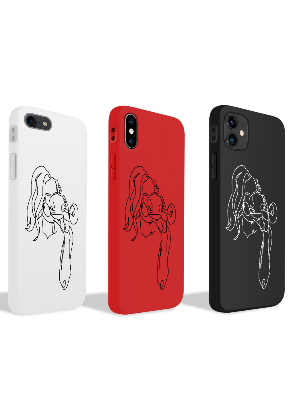 Чохол силіконовий Apple Iphone X Контурний мінімалізм (Contour minimalism) (6129-1357) MobiPrint (219776111)