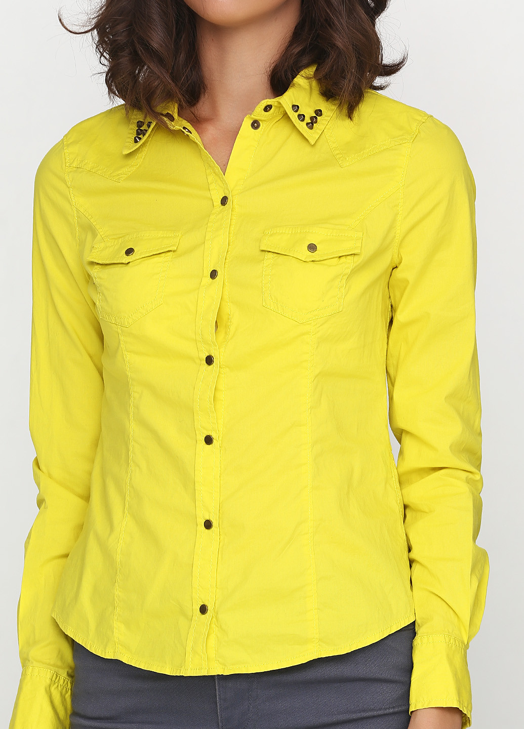 Желтая демисезонная блуза Only