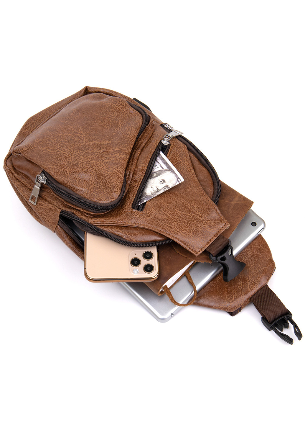 Чоловіча сумка на пояс (бананка) 16,2х33х12 см Vintage (253491001)