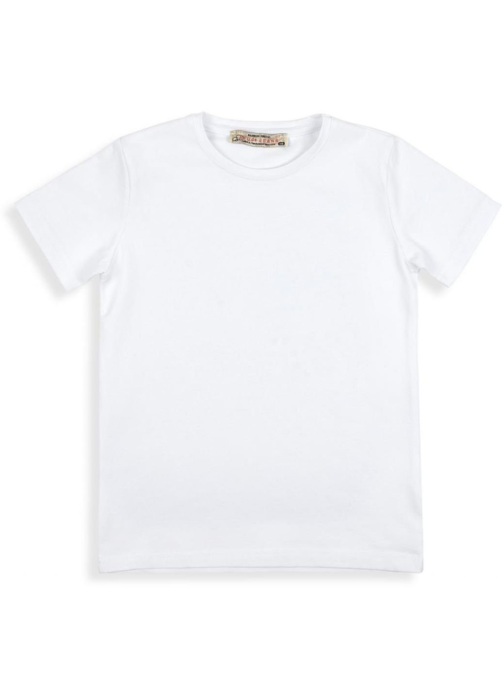 Белая демисезонная футболка детская без рисунка (6023-134b-white) A-yugi