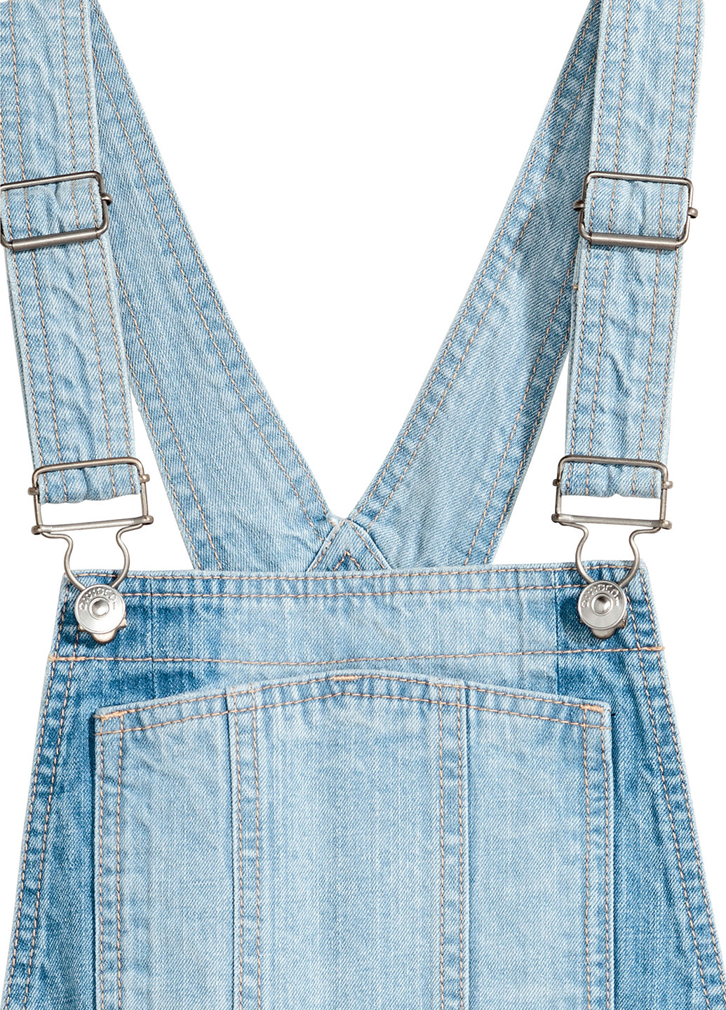 Комбінезон H&M комбінезон-шорти однотонний блакитний джинсовий