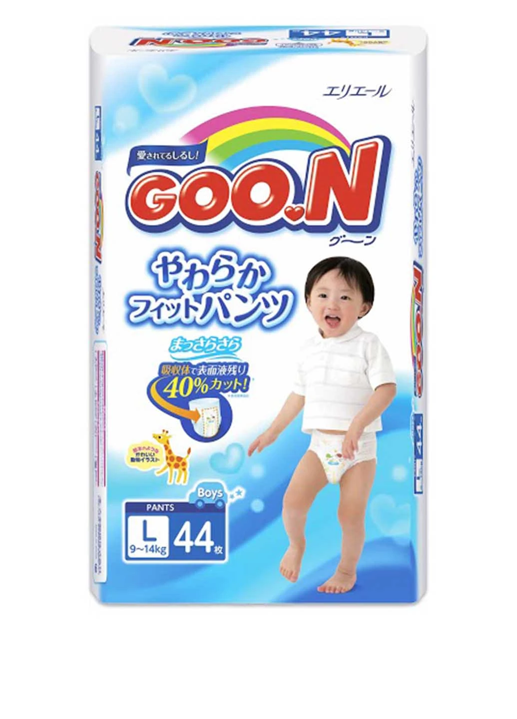 Трусики-підгузники для хлопчиків 9-14 кг (розмір L, 44 шт) Goo.N (16711966)