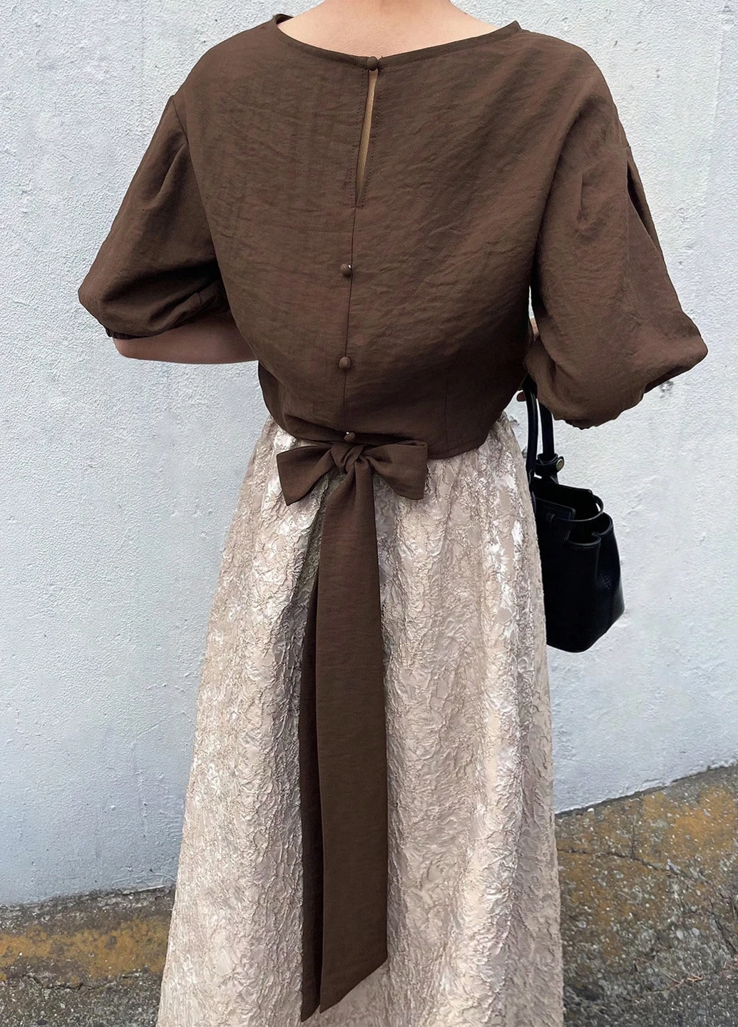Коричневая блуза SHEIN