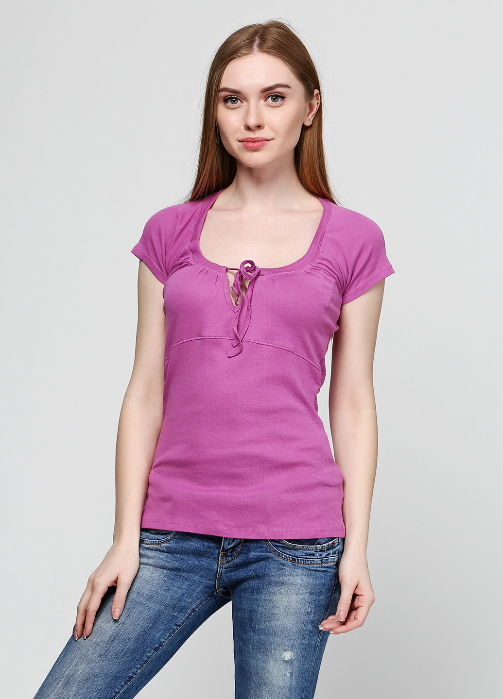 Фиолетовая летняя футболка OVS